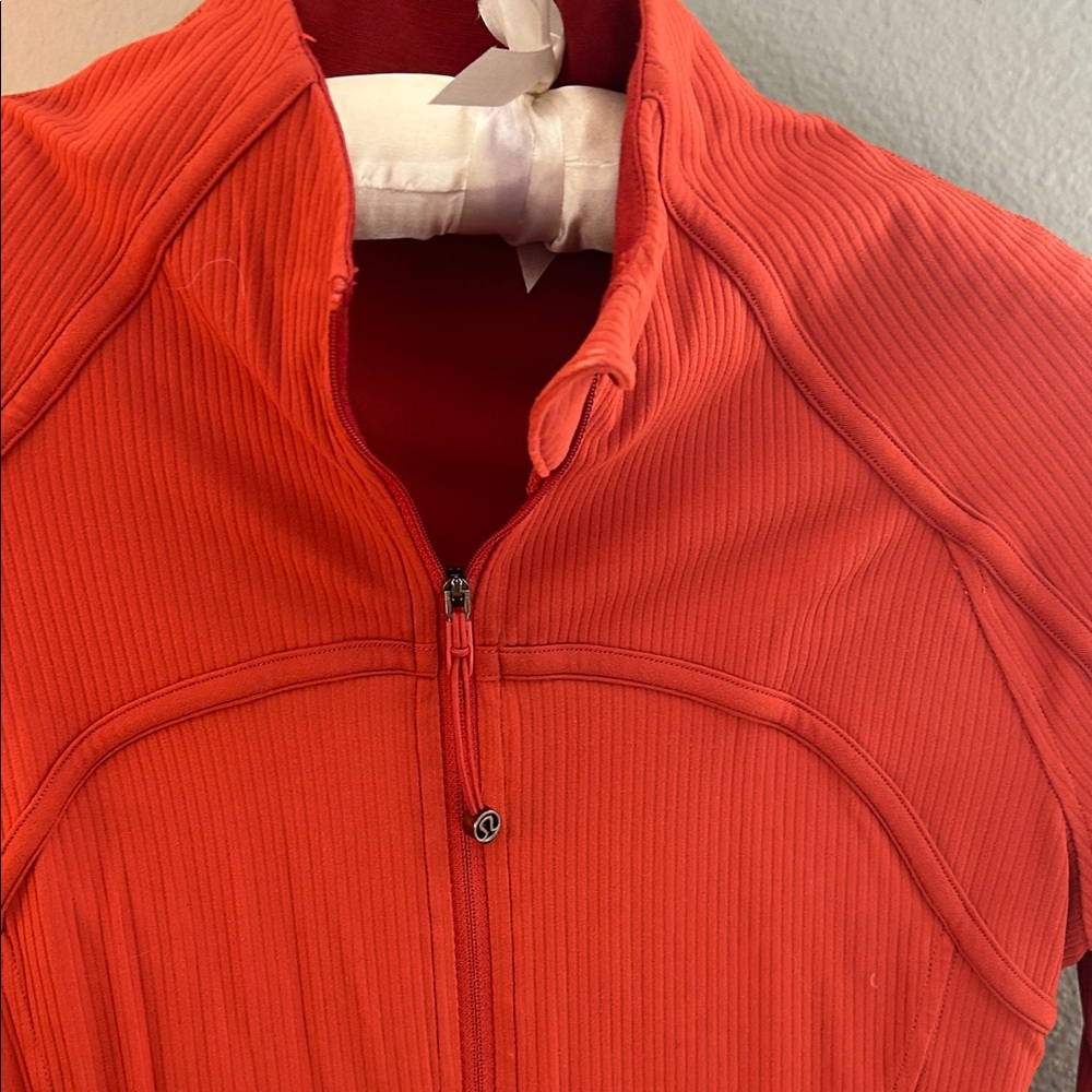 Lululemon Burnt Orange Zip-Up Cropped Jacket